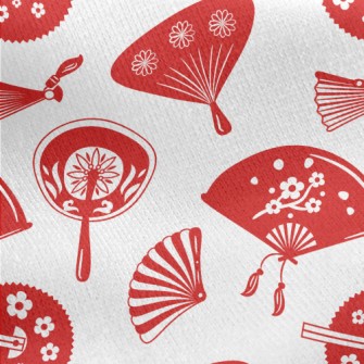 Cute Red Fan Jersey Backed Fleece