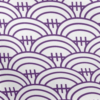 Purple Football Pattern Pongee