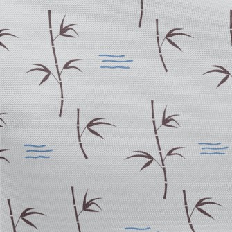 Simple Bamboo And Flowing Wate Pongee