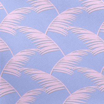 Dreamy Pink Palm Leaves Pongee