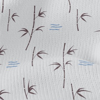 Simple Bamboo And Flowing Wate Stretch Jersey