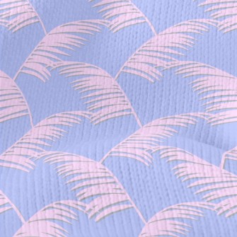 Dreamy Pink Palm Leaves Stretch Jersey