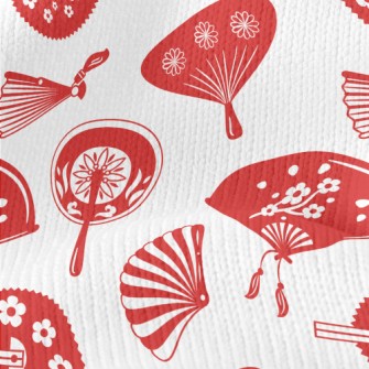 Cute Red Fan Stretch Jersey
