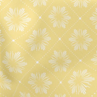 Yellow Summer Rhombus Lightweight Cotton Poplin