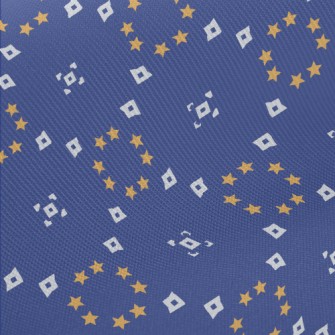 Stars And Geometric Circles Midweight Cotton Poplin