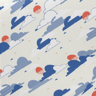 Modern Japanese Sky Midweight Cotton Poplin