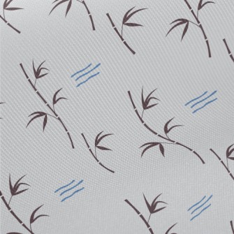 Simple Bamboo And Flowing Wate Midweight Cotton Poplin