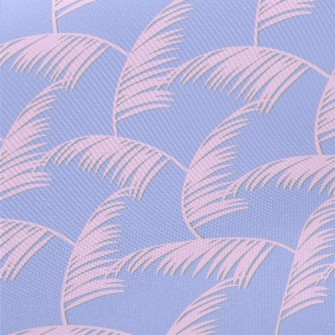Dreamy Pink Palm Leaves Midweight Cotton Poplin