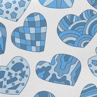 Hand Drawn Pattern Love Midweight Cotton Poplin