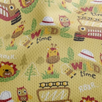 Lion Giraffe Jungle Car Athletic Mesh Flat Back