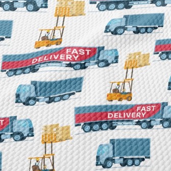 Large Truck Pusher Birdseye Piqué