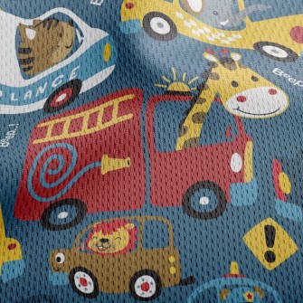 Taxi Fire Truck Athletic Mesh Flat Back