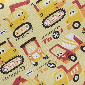 Construction Vehicle Excavator Twill