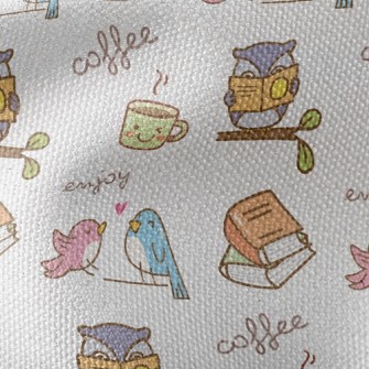 Coffee Bird Waterproof Canvas