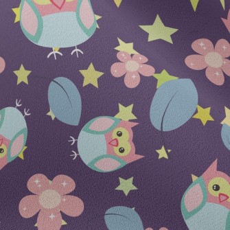 Flower Owl Chiffon
