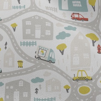 Road Map And Car Chiffon
