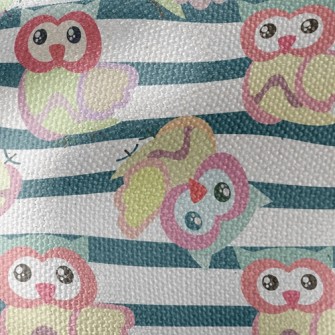 Striped Owl Waterproof Canvas