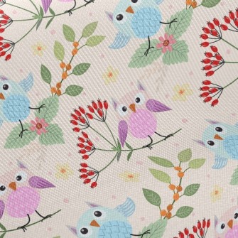 Flower Owl Twill