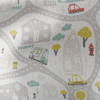 Road Map And Car Waterproof Canvas
