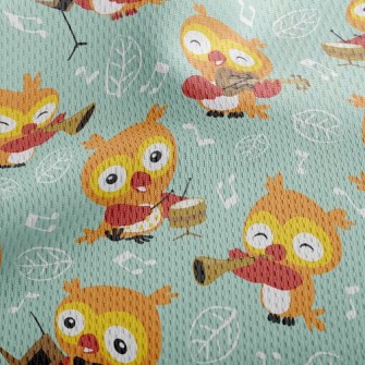 Musical Owl Athletic Mesh Flat Back