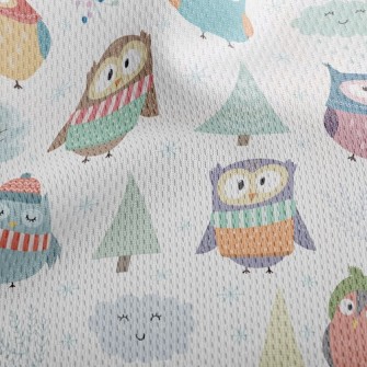 Cute Owl Athletic Mesh Flat Back