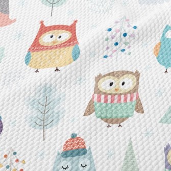 Cute Owl Birdseye Piqué