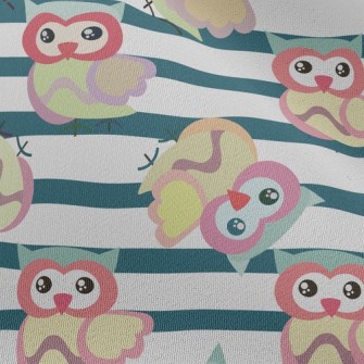 Striped Owl Chiffon