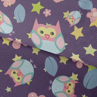Flower Owl Waterproof Oxford
