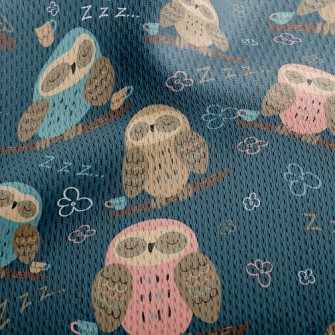 Sleeping Owl Athletic Mesh Flat Back