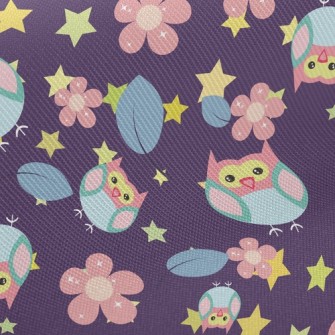 Flower Owl Twill