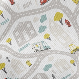 Road Map And Car Standard Corduroy