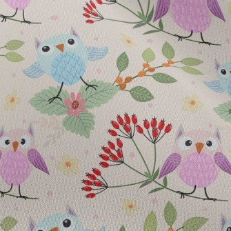 Flower Owl Chiffon
