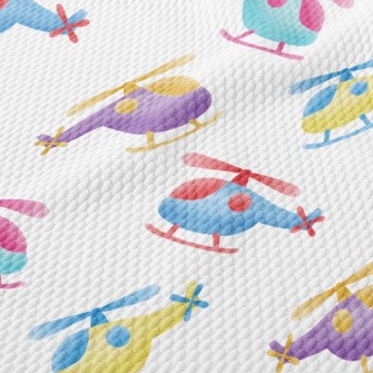 Cute Helicopter Birdseye Piqué