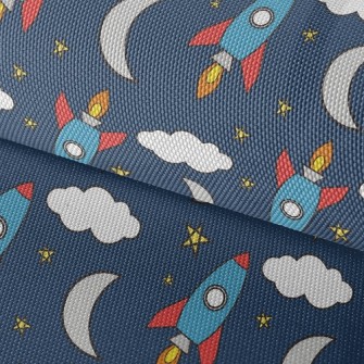 Moon And Rocket Waterproof Oxford