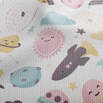 Rocket Sun Planet Athletic Mesh Flat Back