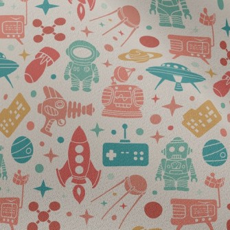 Robot Flying Saucer Rocket Chiffon
