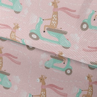Giraffe Riding A Motorcycle Waterproof Oxford