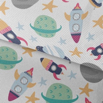 Space Planet Rocket Waterproof Oxford