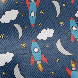 Moon And Rocket Standard Corduroy