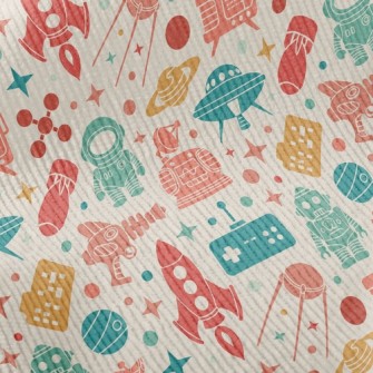 Robot Flying Saucer Rocket Standard Corduroy