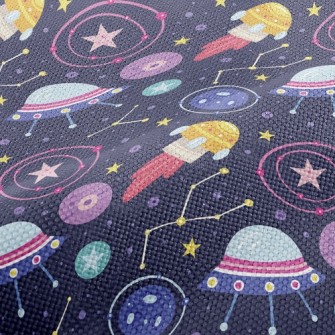 Outer Space Flying Saucer Performance Linen
