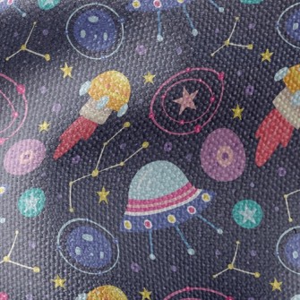 Outer Space Flying Saucer Waterproof Canvas
