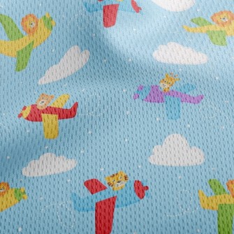 Cute Animal Plane Athletic Mesh Flat Back