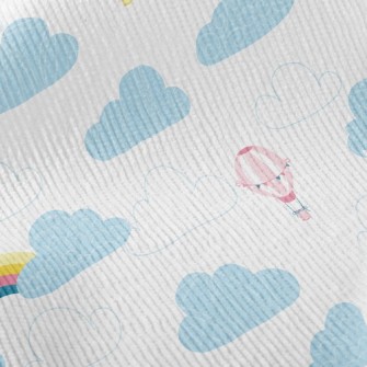 Rainbow Hot Air Balloon Standard Corduroy