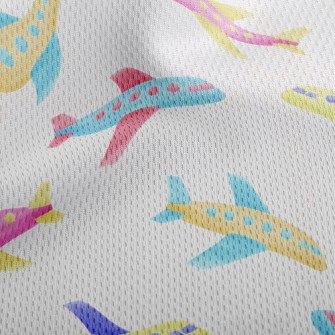 Cute Plane Athletic Mesh Flat Back