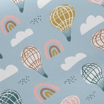 Rainbow Hot Air Balloon Twill