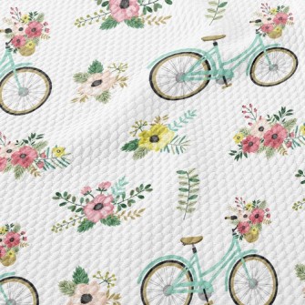 Flower Bike Birdseye Piqué