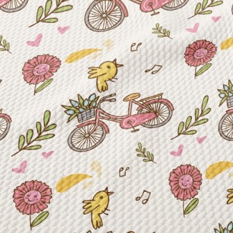 Singing Bird Bike Birdseye Piqué