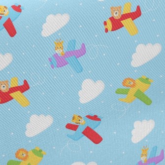 Cute Animal Plane Twill