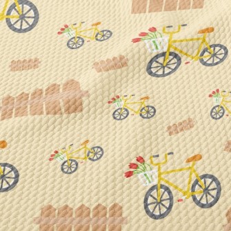 Yellow Bicycle Birdseye Piqué